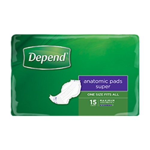 Depend Pad Anatomic Super 4 x 15 19960