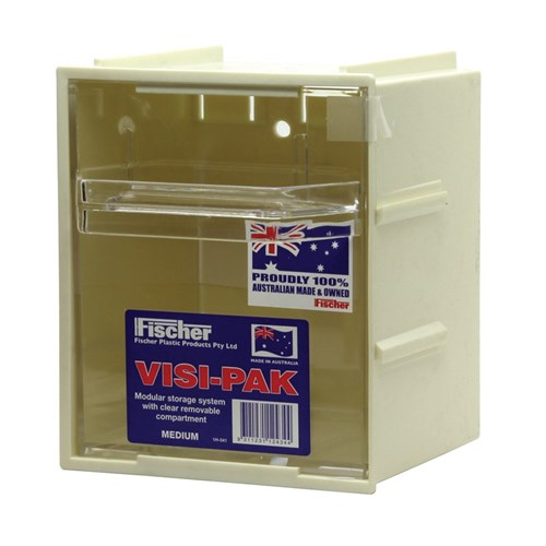 Visi-Pak Storage Box Medium Beige 154W x 126D x 180L mm