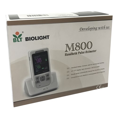 Biolight Handheld Pulse Oximeter M800 w Sensors Adult, Child & Neonate