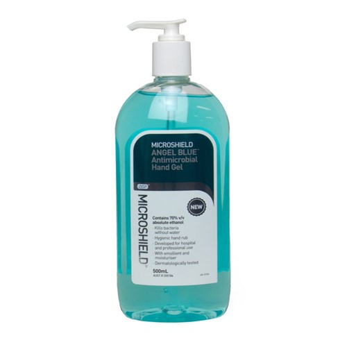 Microshield Angel Blue Antimicrobial Hand Gel 500ml