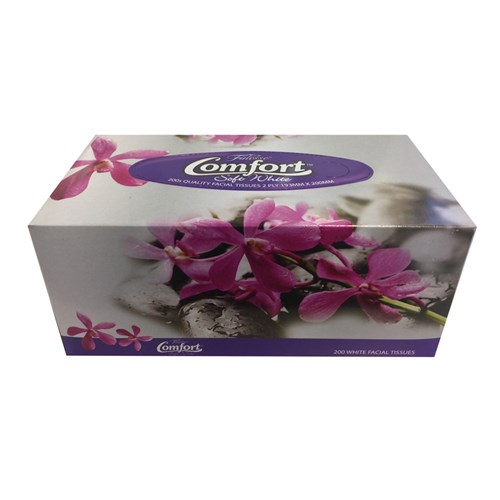 Comfort Facial Tissue Soft White 2 Ply 200's