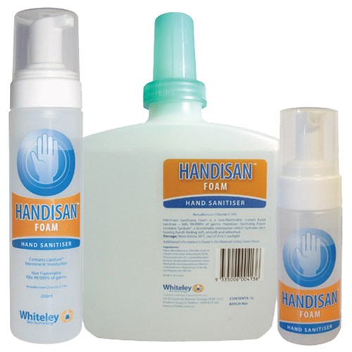 Handisan Foam Hand Sanitiser Alcohol Free 200ml Ctn12