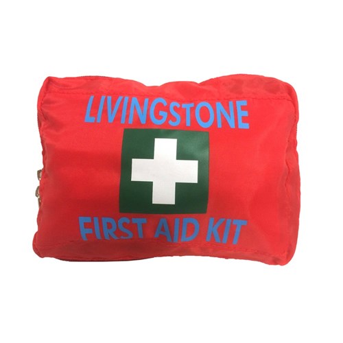 First Aid Vehicle Kit Folding Soft Zip Case Red 18 x 11cm