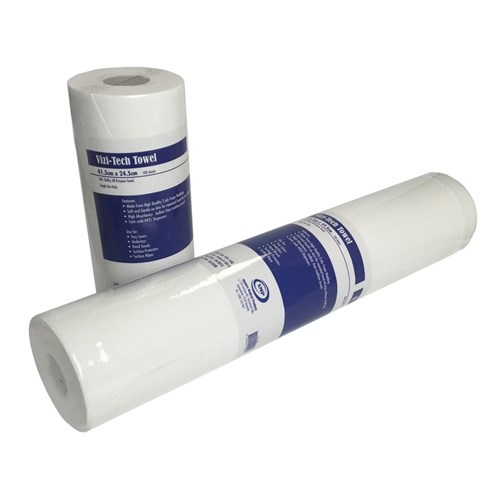 Large Towel Roll 49cm x 50M White Embossed (130 Sheets)