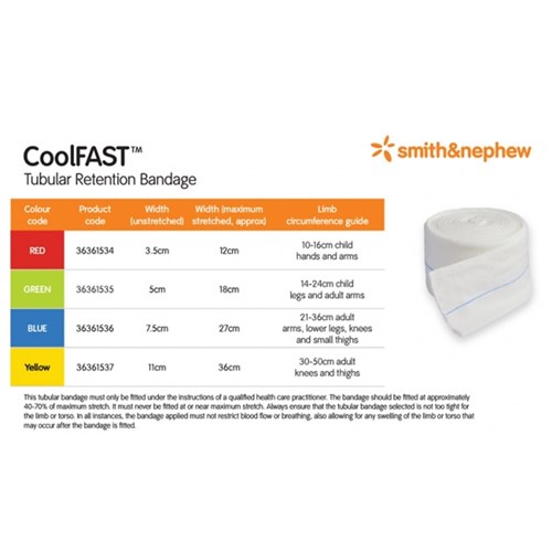 CoolFAST Tubular Retention Bandage Red 3.5cm