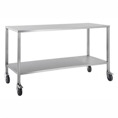 Trolley S/Steel No Drawer Shelf & Rails 80 x 50 x 90cm Econo