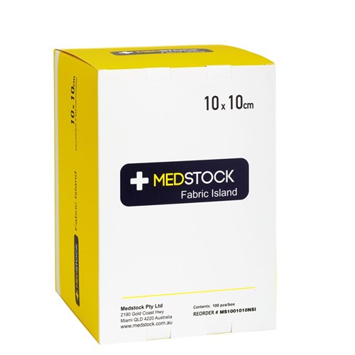 Medstock Fabric Island Dressing 10 x 10cm B100