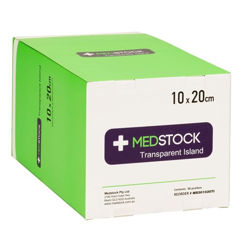 Medstock Transparent Island Dressing 10 x 20cm B50