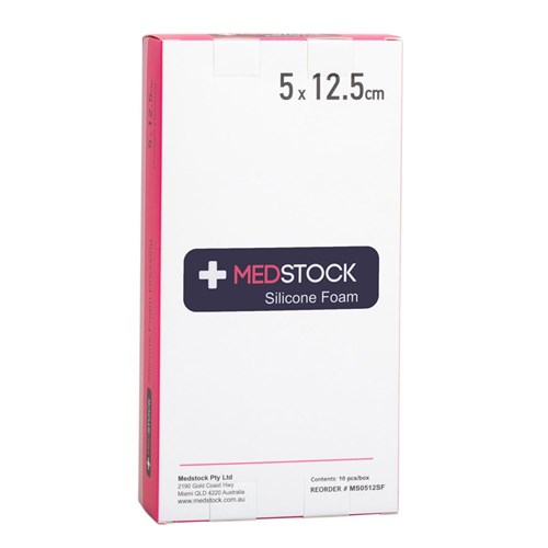 Medstock Silicone Foam Dressing Border Light 5 x 12.5cm B10