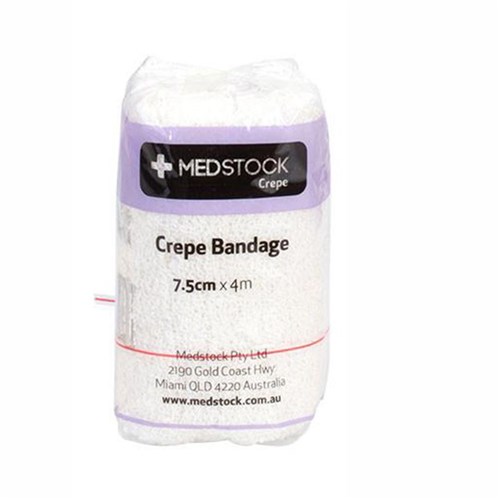 Medstock 100% Cotton Light Crepe Bandage 7.5 x 1.6m