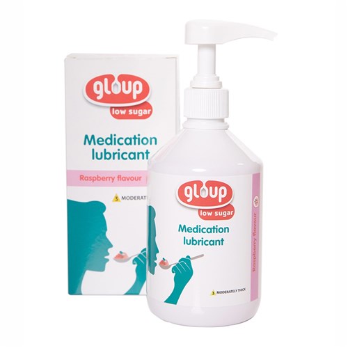 Gloup Medication Lubricant Raspberry Low Sugar 500ml Moderately Thick Level 3