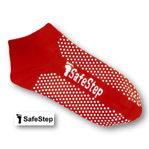 SafeStep Safety Socks Regular (Size 2 - 6) Red QH CTN480