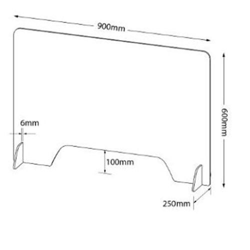 ZenoShield Counter ScreenCS-580mm H x 900mm W