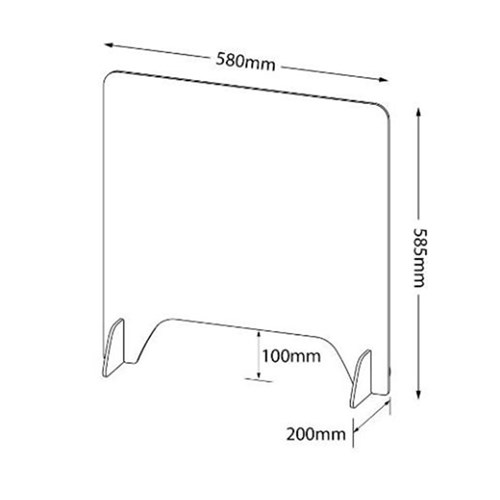 ZenoShield Counter ScreenCS-585mm H x 580mm W