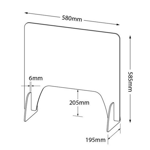 ZenoShield Counter ScreenCS-585mm H x 580mm W