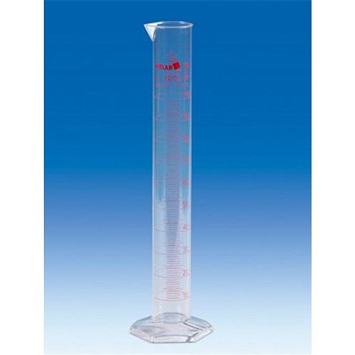 Cylinder Measuring 250ml Plastic 2ml grad. - H315xD47mm Pk2