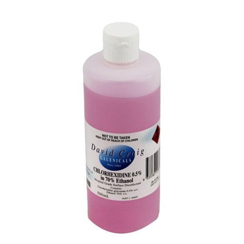 Chlorhexidine 0.5% Ethenol 70%  500ml Squeeze Bottle